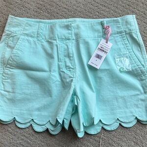 NWT Vineyard Vines Light Blue Scalloped Women Shorts
